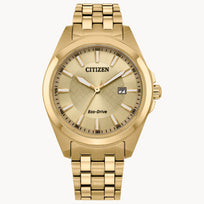 Citizen Men's Peyten Champagne Dial Yellow Gold Tone Stainless Steel Eco Drive Watch