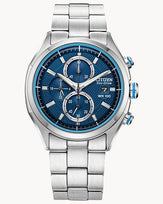Citizen Men's Stainless Steel Blue Dial Eco-Drive Watch
