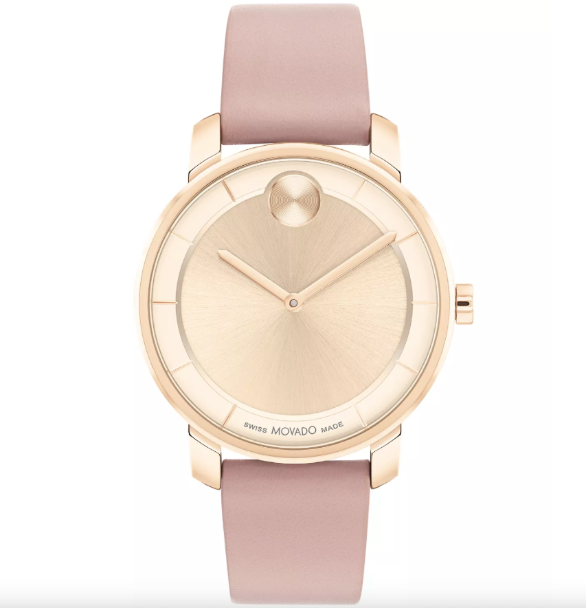 Women's Bold Access Swiss Quartz Pink Leather Watch 34mm
