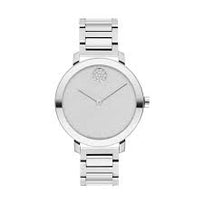 Movado Bold Evolution Silver Glitter & Crystal Dial Stainless Steel Watch