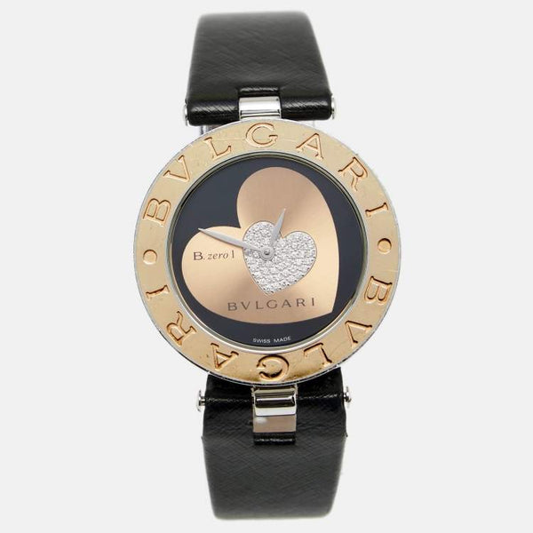 Blgari B-Zero Double Heart Diamond Pave 18k Rose Gold