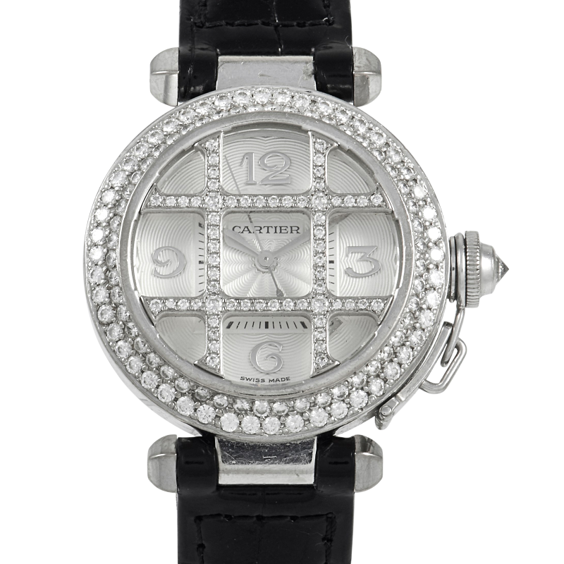 Cartier Santos 18k & SS Automatic Sapphire Crystal Watch