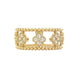14k 0.50cttw Yellow Gold Diamond Multi Clover Band