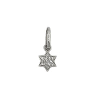14k 0.05cttw White Gold Diamond Star of David Pendant
