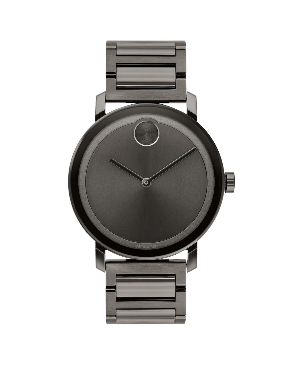 Large Movado BOLD Evolution watch, thin 40 mm gunmetal ion-p...