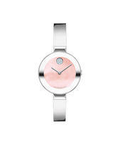 Movado BOLD Bangle 28mm with a Pink Sunray Dial with a Mothe...