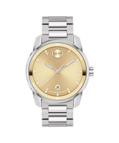 Movado BOLD Verso 42mm with a Goldtone Sunray Dial and Stain...