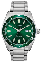 Citizen Vintage Brycen Sport stainless steel case with pine green dial and bezel Eco-Drive technology