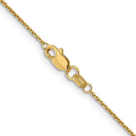 14K 18 inch .95mm Diamond-cut Cable with Lobster Clasp Chain