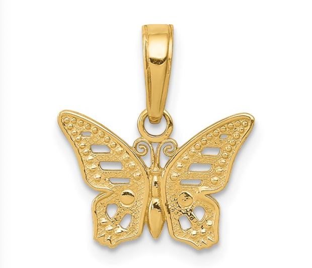 14k Cut-Out Butterfly Pendant