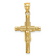 14K Beaded Accent Crucifix Charm