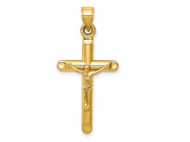 14k Hollow Crucifix Pendant