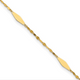 14K Polished Geometric 9in plus 1in ext. Anklet