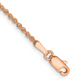 14K Rose Gold 10 inch 1.7mm Ropa with Lobster Clasp Anklet