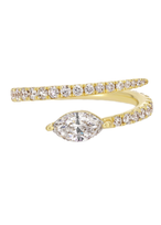 14k 1.00cttw Yellow Gold Marquise & Round Open Diamond Wrap ...