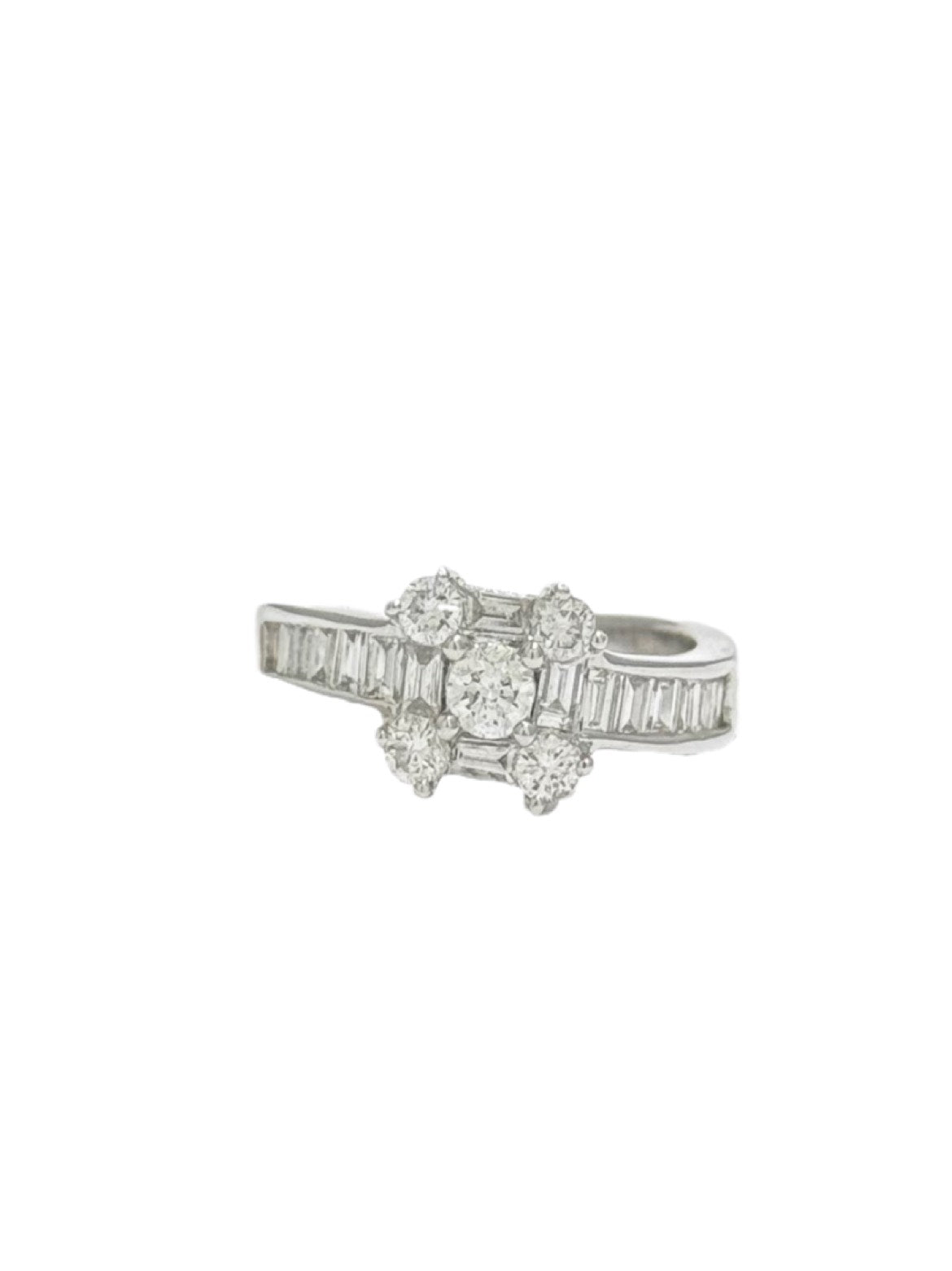 18k 1.25cttw White Gold Diamond Fashion Ring