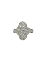 14k 0.50cttw White Gold Diamond Antique Style Ring