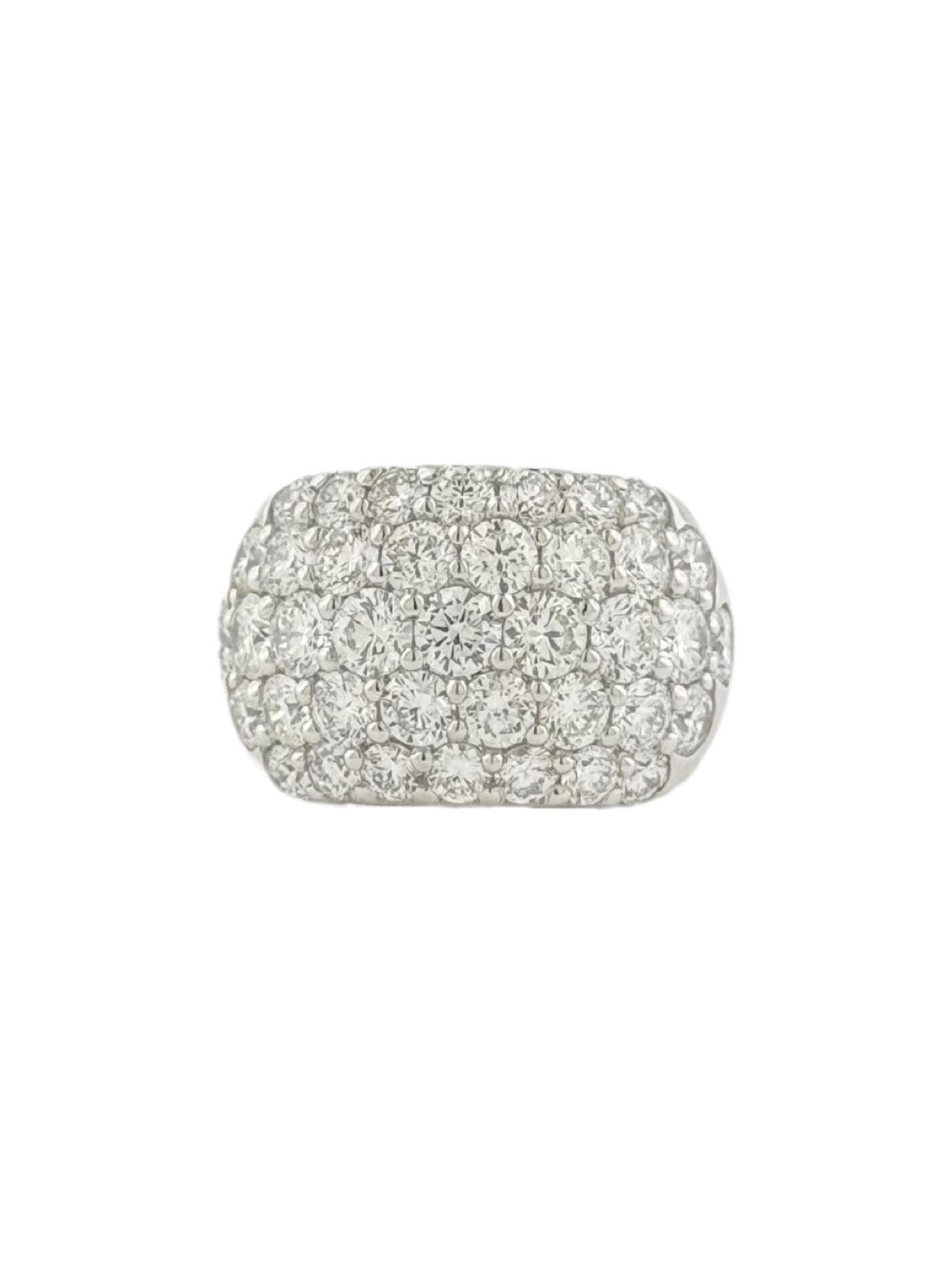 14k 5.00cttw White Gold Diamond Cluster Band