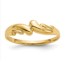 14k Polished Swirl Dome Ring