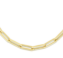 14K Yellow Gold 18" Paper-clip Link Chain